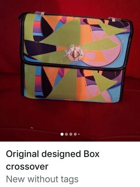 Colorful Geometric Print Crossbody Bag
